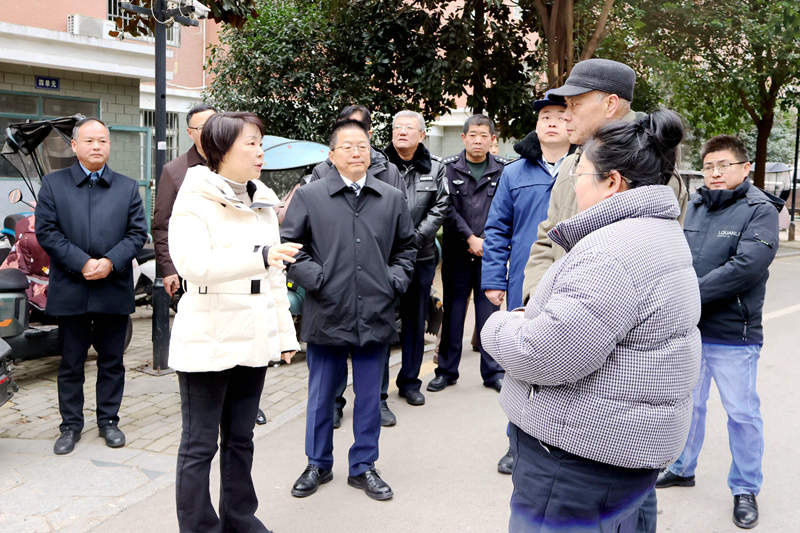 2023年12月31日县委书记调研社区安全及治理品牌建设