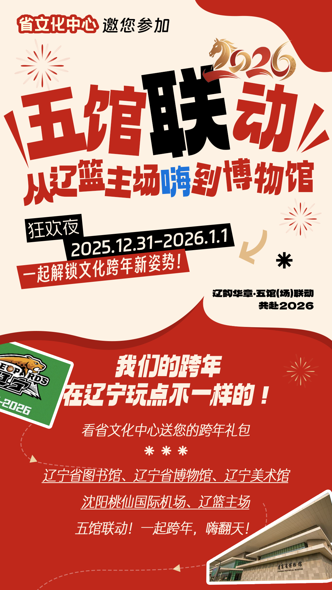 “辽韵华章，五馆（场）同庆，共赴2026”跨年文化盛宴即将启幕