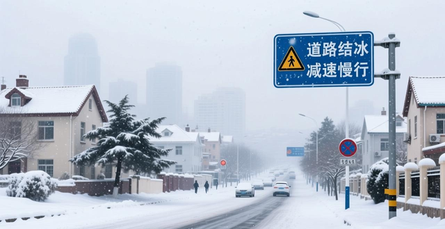 降雪中！18日下午青岛大部地区仍有雪，气温下降路面变湿滑