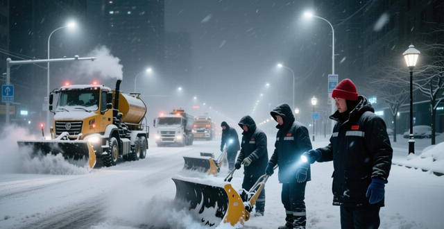 以雪为令，昼夜奋战——烟台黄渤海新区清雪防滑保畅通