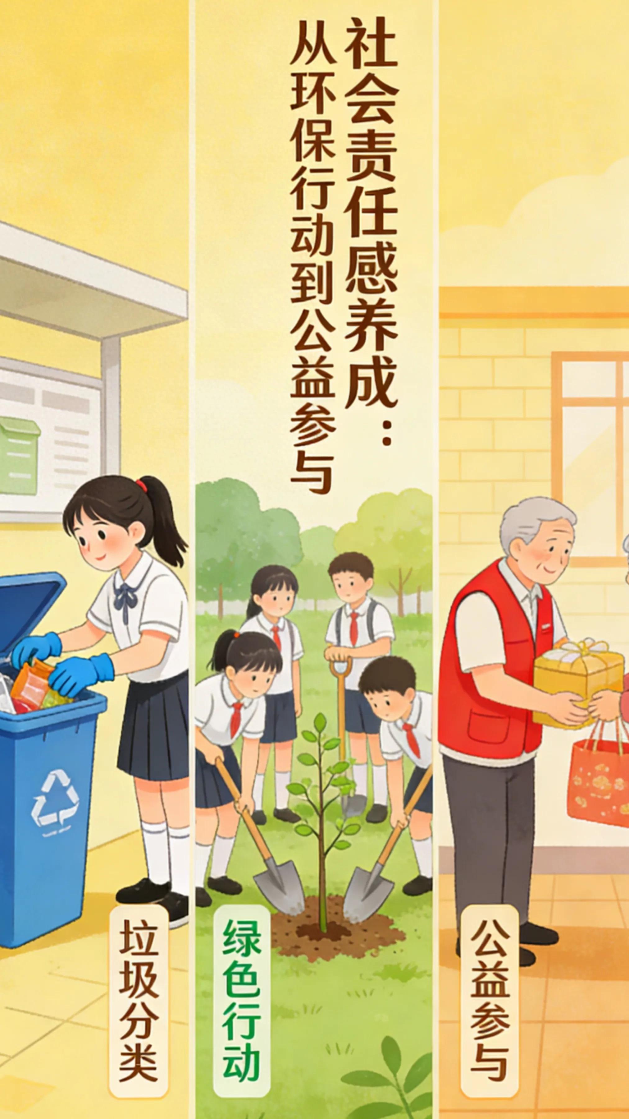 社会责任感的养成：从环保行动到公益参与！