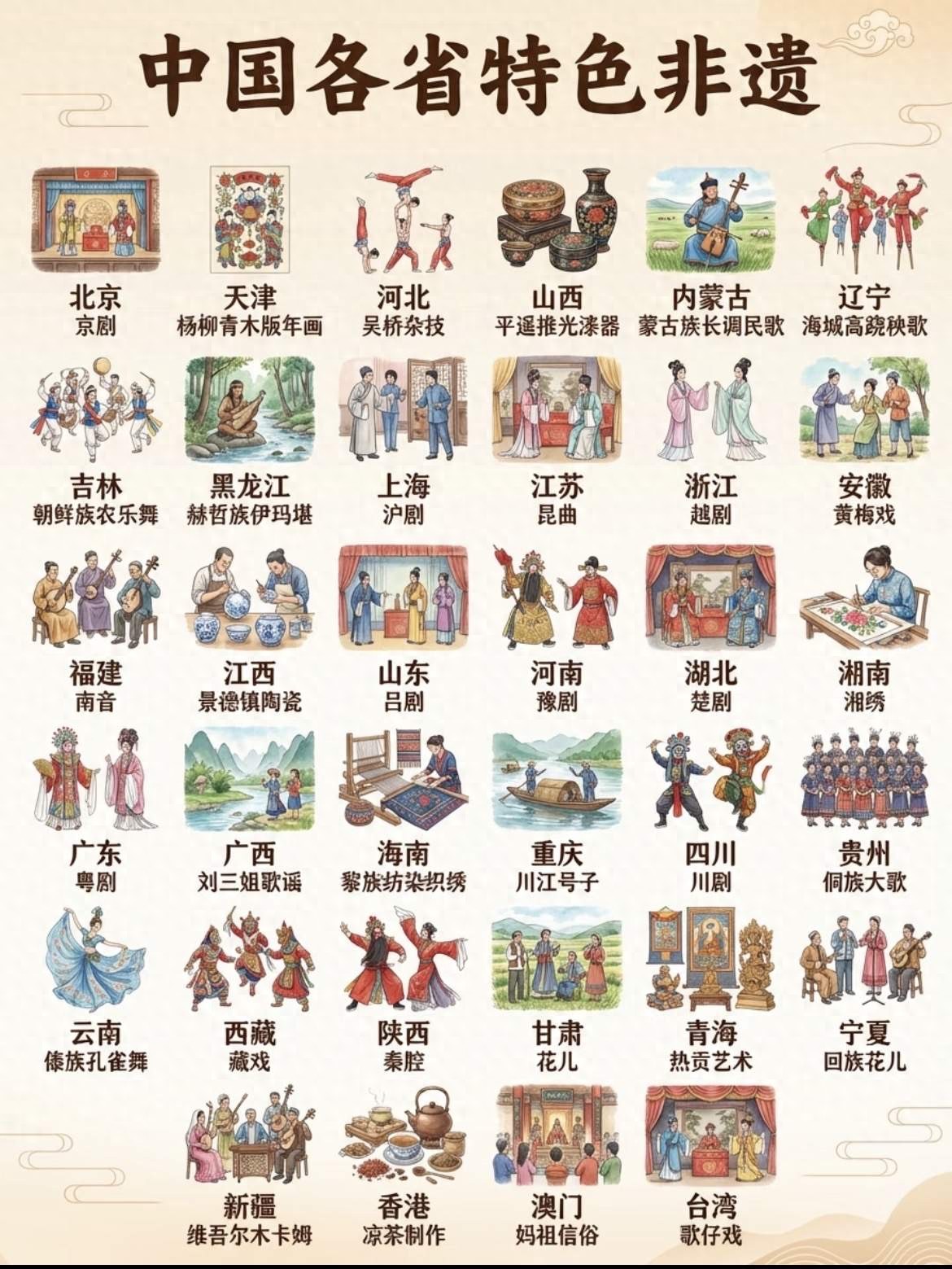 藏在34省市的非遗瑰宝！每一个都刻着中国人的文化基因