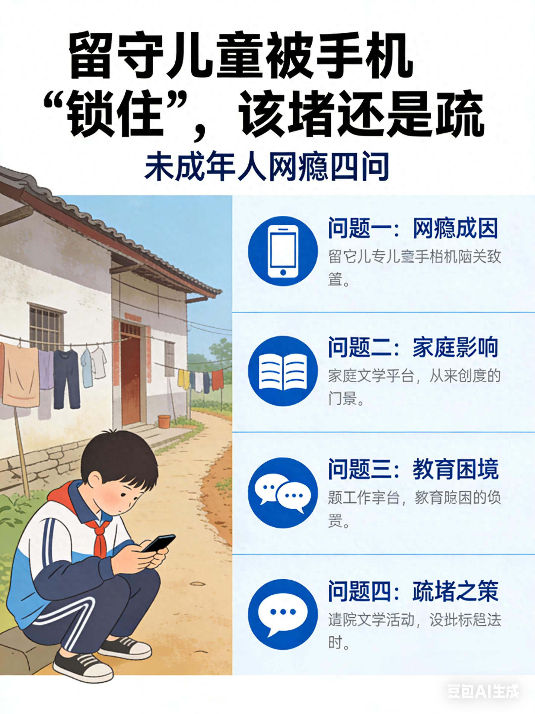 留守儿童被手机“锁住”，该堵还是疏丨未成年人网瘾四问