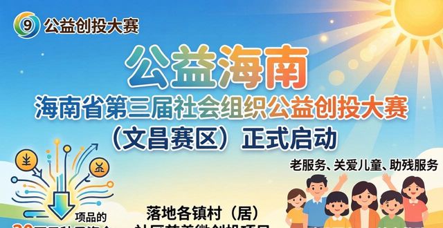 “公益海南”海南省第三届社会组织公益创投大赛（文昌赛区）正式启动