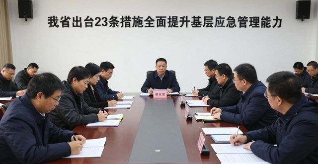 我省出台23条措施全面提升基层应急管理能力