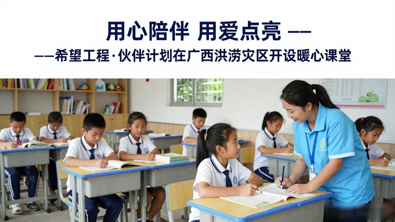 用心陪伴 用爱点亮 “希望工程·伙伴计划”在广西洪涝灾区开设暖心课堂