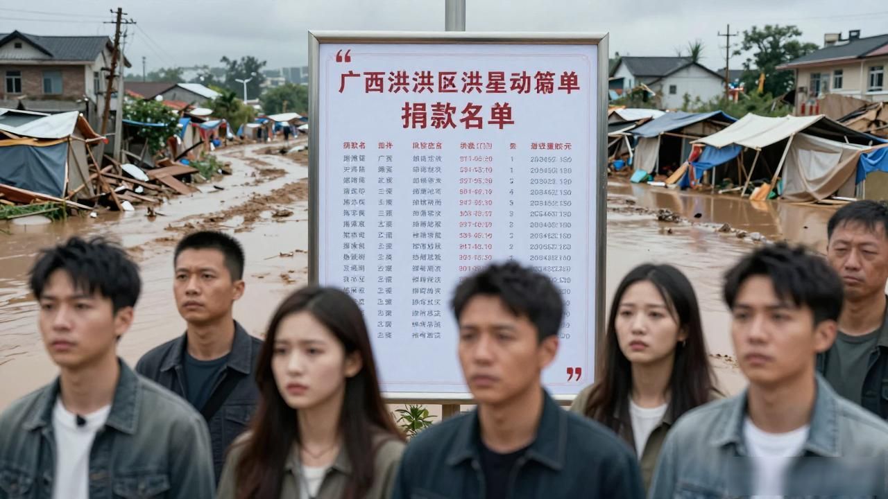 广西洪灾一周后，明星捐款名单曝光，荒唐一幕出现，她让人意外