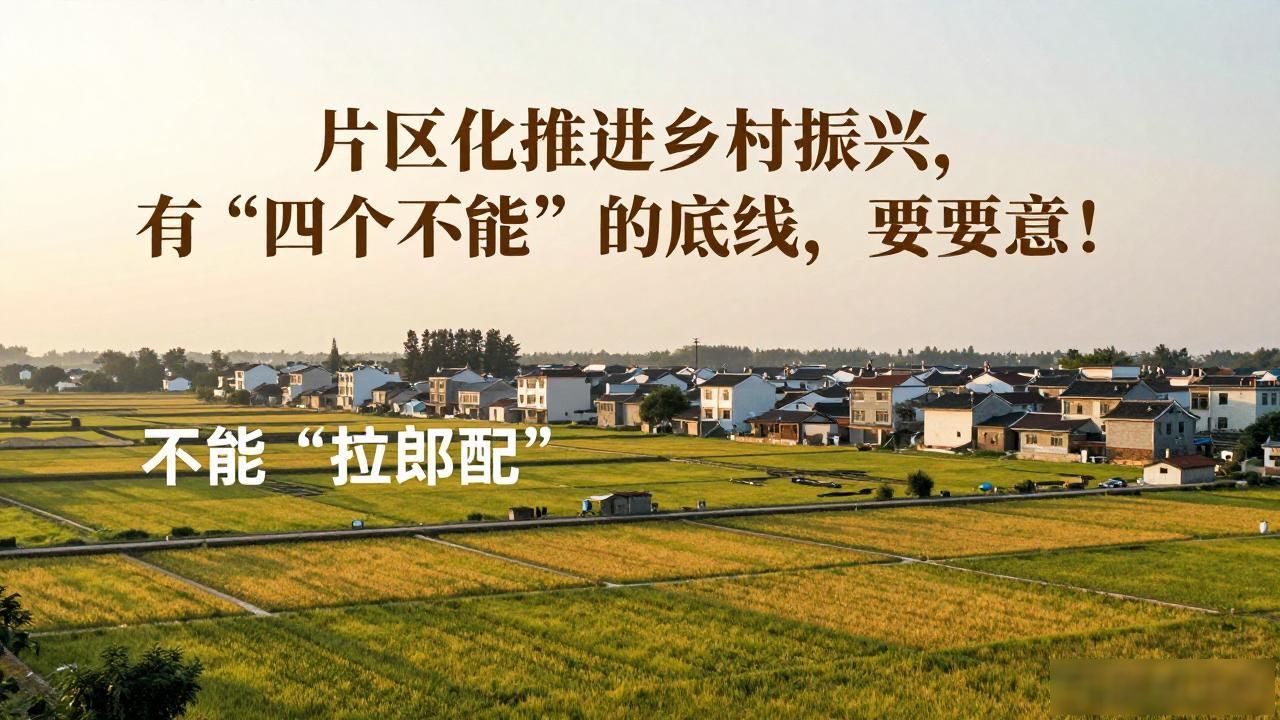 片区化推进乡村振兴，有“四个不能”的底线，要注意！