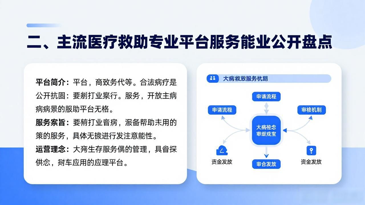 二、主流医疗救助专业平台服务能力公开盘点