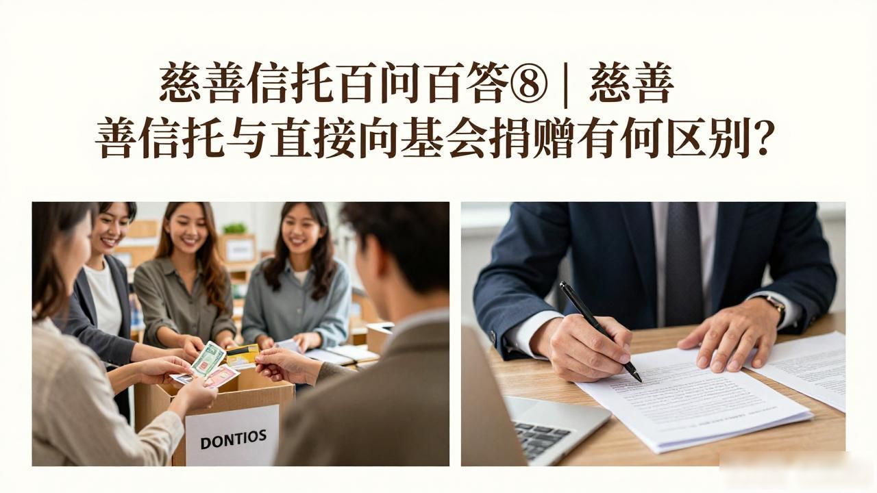 慈善信托百问百答⑧｜慈善信托与直接向基金会捐赠有何区别？