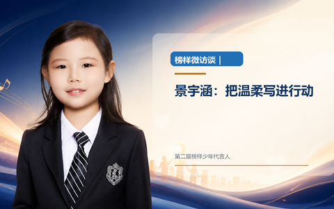 榜样微访谈｜景宇涵：把温柔写进行动