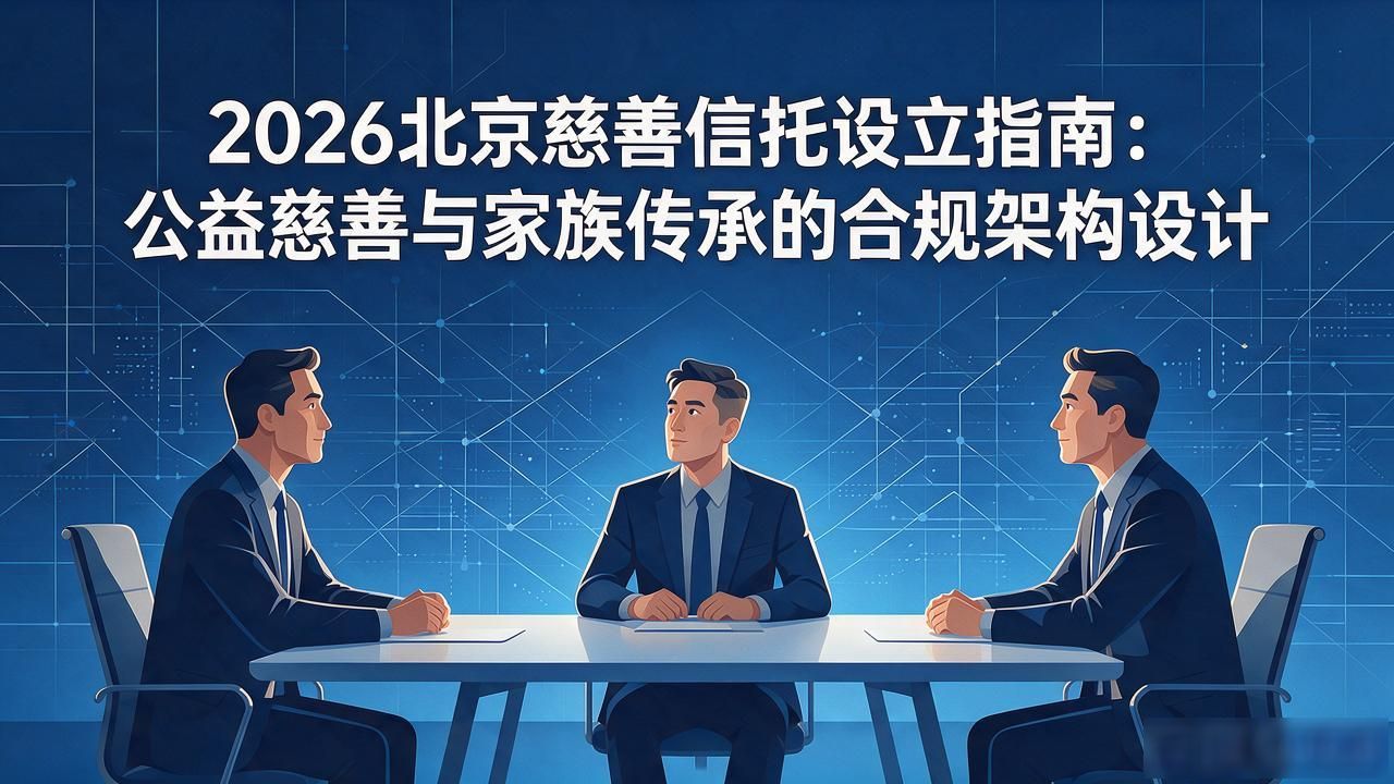 2026北京慈善信托设立指南：公益慈善与家族传承的合规架构设计